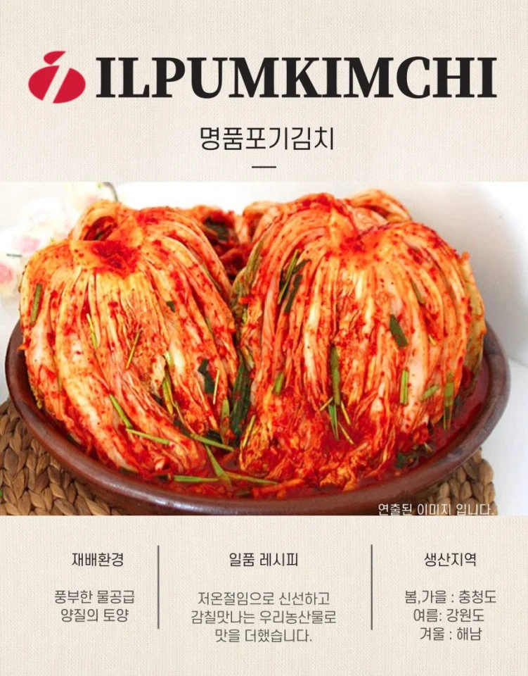 일품김치 국내산 명품 배추김치 10kg 포기김치 안매운 마켓일품