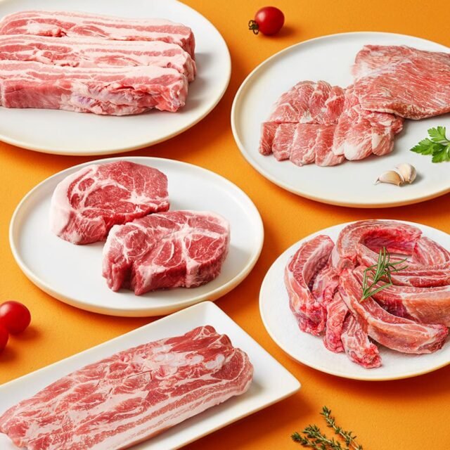 설렘한입 녹차먹인 한돈 삼겹살 1kg 오겹살 목살 캠핑 갈비 항정 가브리살 수육용 통삼겹