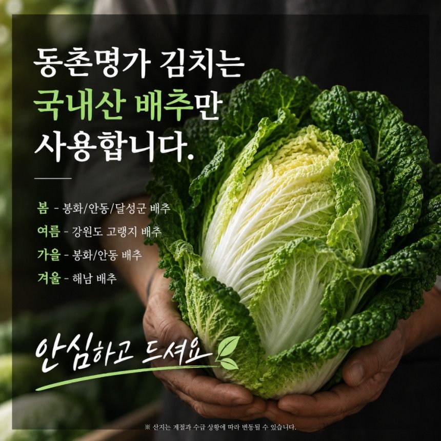 동촌명가 맛있는김치 일반 포기김치 10kg