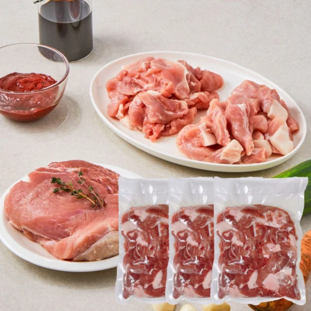 업소용 대용량 한돈 돼지뒷다리살 15kg 1등급 냉장 수육 제육볶음 찌개용고기